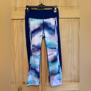 Tek Gear Purple Mulit-Colored Leggings with Performance Fabric